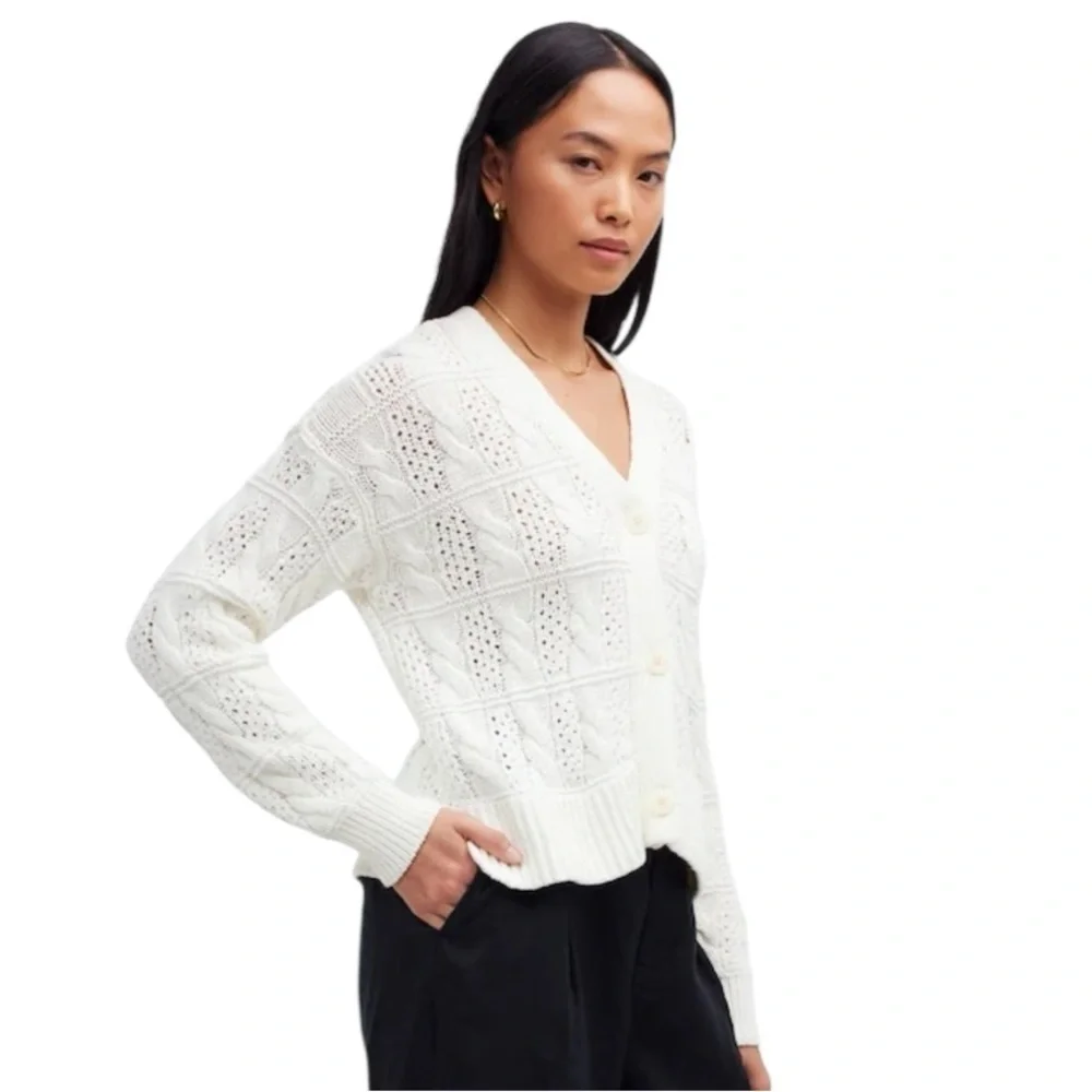 Madewell - Open Cable-Stitch Cardigan Sweater Sz S